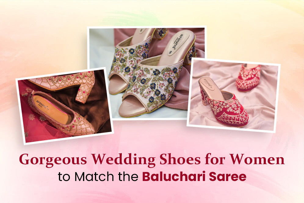 Gorgeous Wedding Shoes for Women to Match with Baluchari Saree