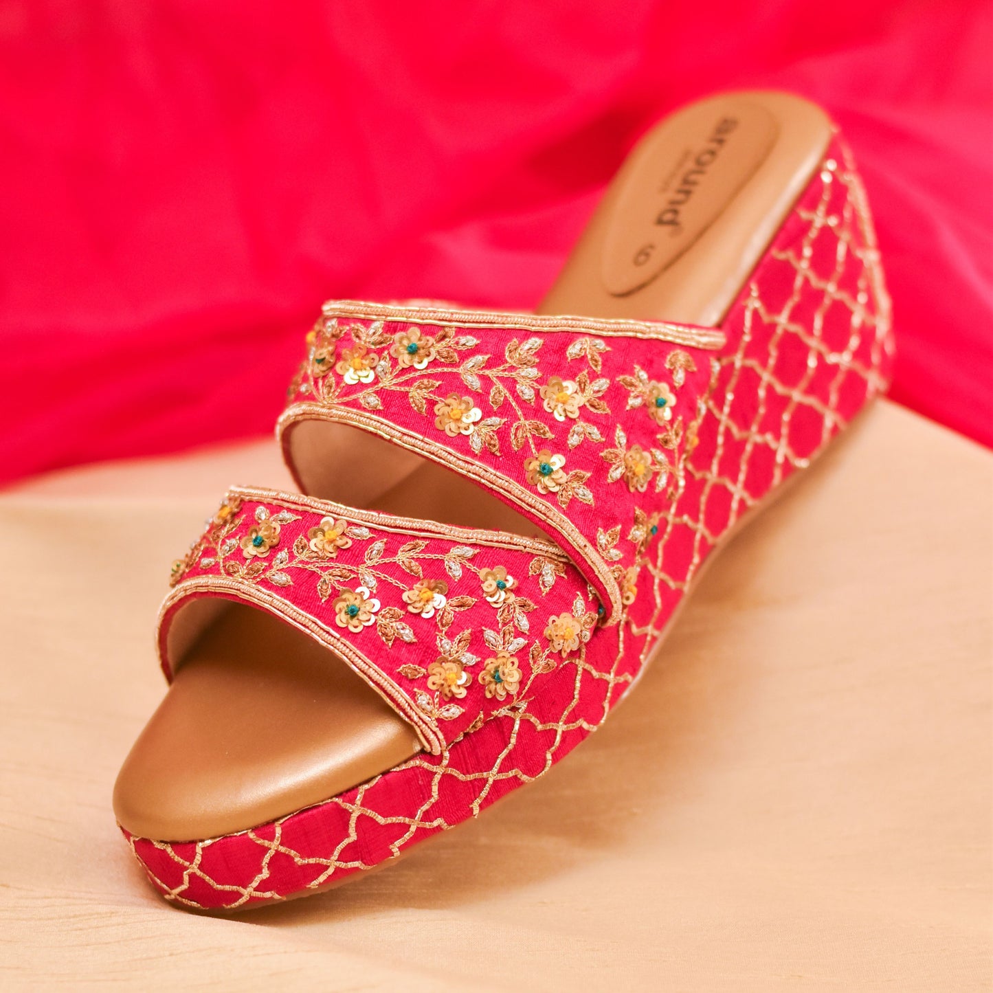 Designer Indian Heels with Zardosi Embellishments