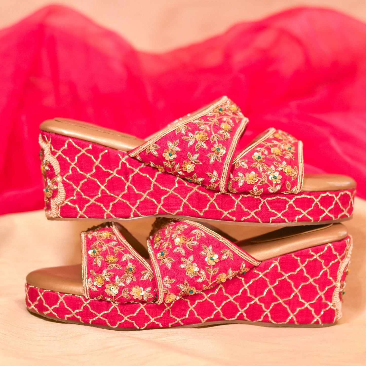 High heel bridal footwear for Indian brides