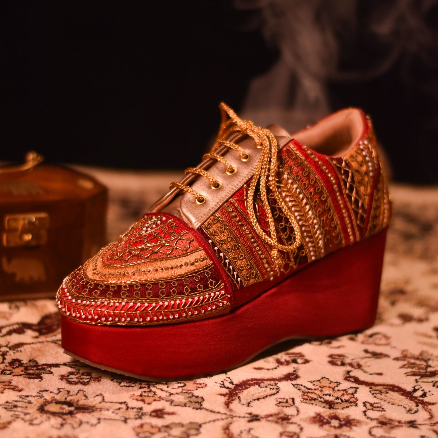 Multicolour artsy wedding sneakers from India