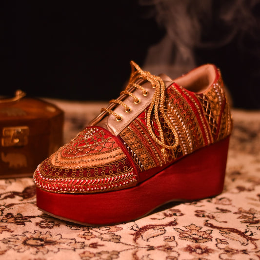 Multicolour artsy wedding sneakers from India