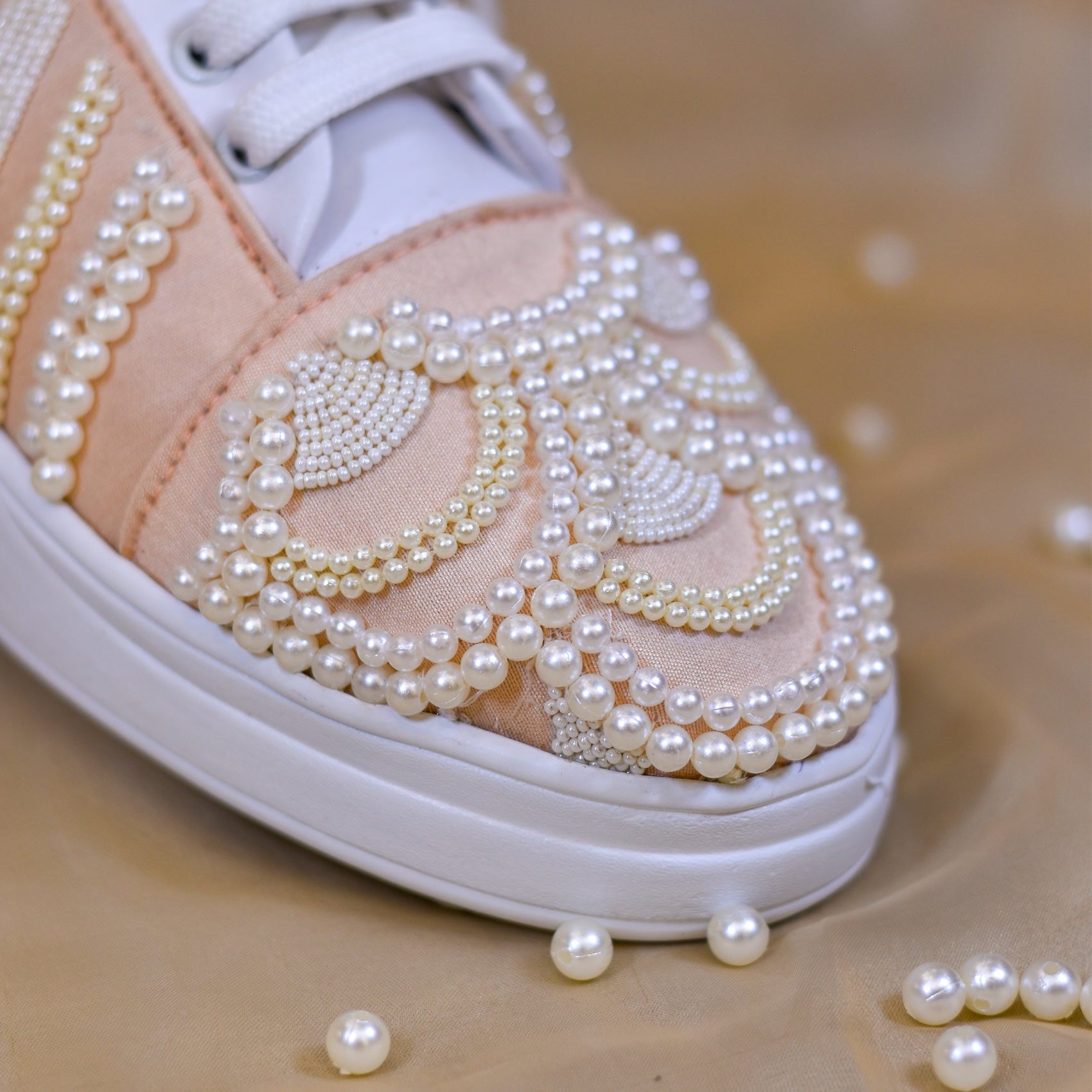 Pearl sneakers for online wedding