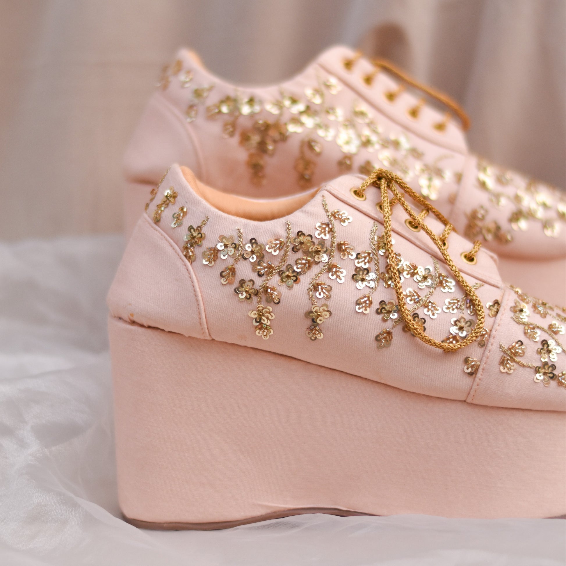 High heel pastel wedding shoes for brides