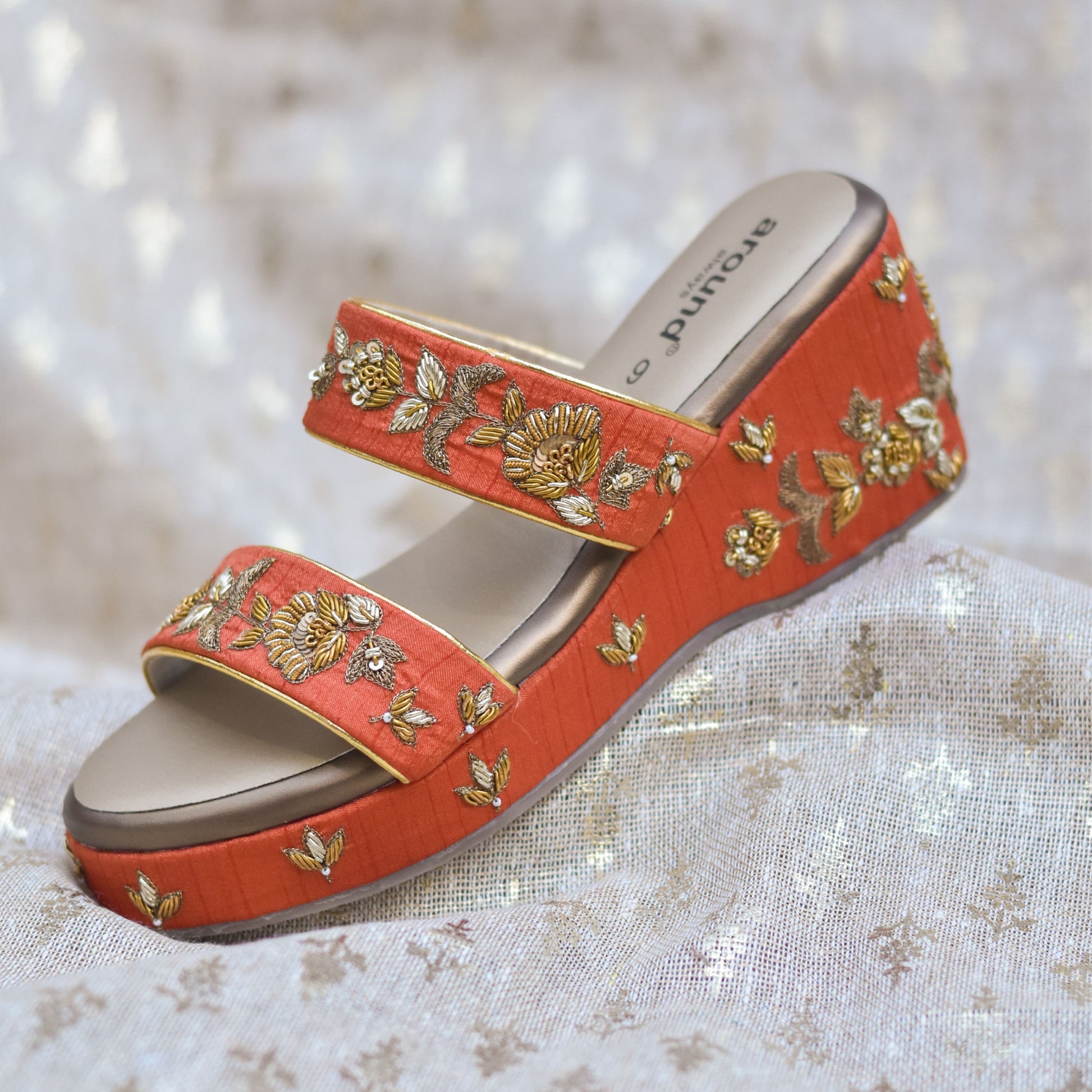 Indian Festive and Wedding Heel with Zardosi work