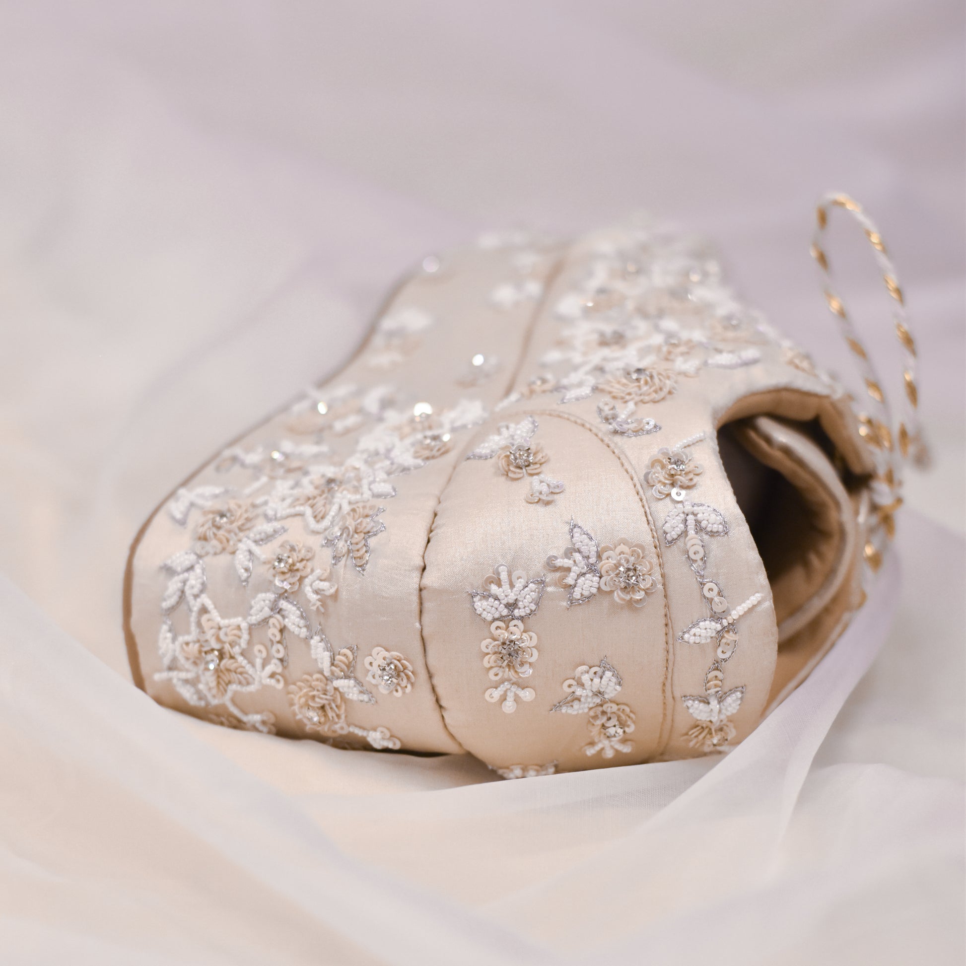 Embroidered heel sneaker shoes for Indian weddings