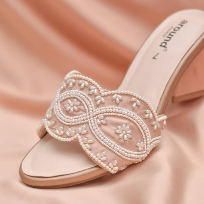 Slip on pastel sandals for occasion wear