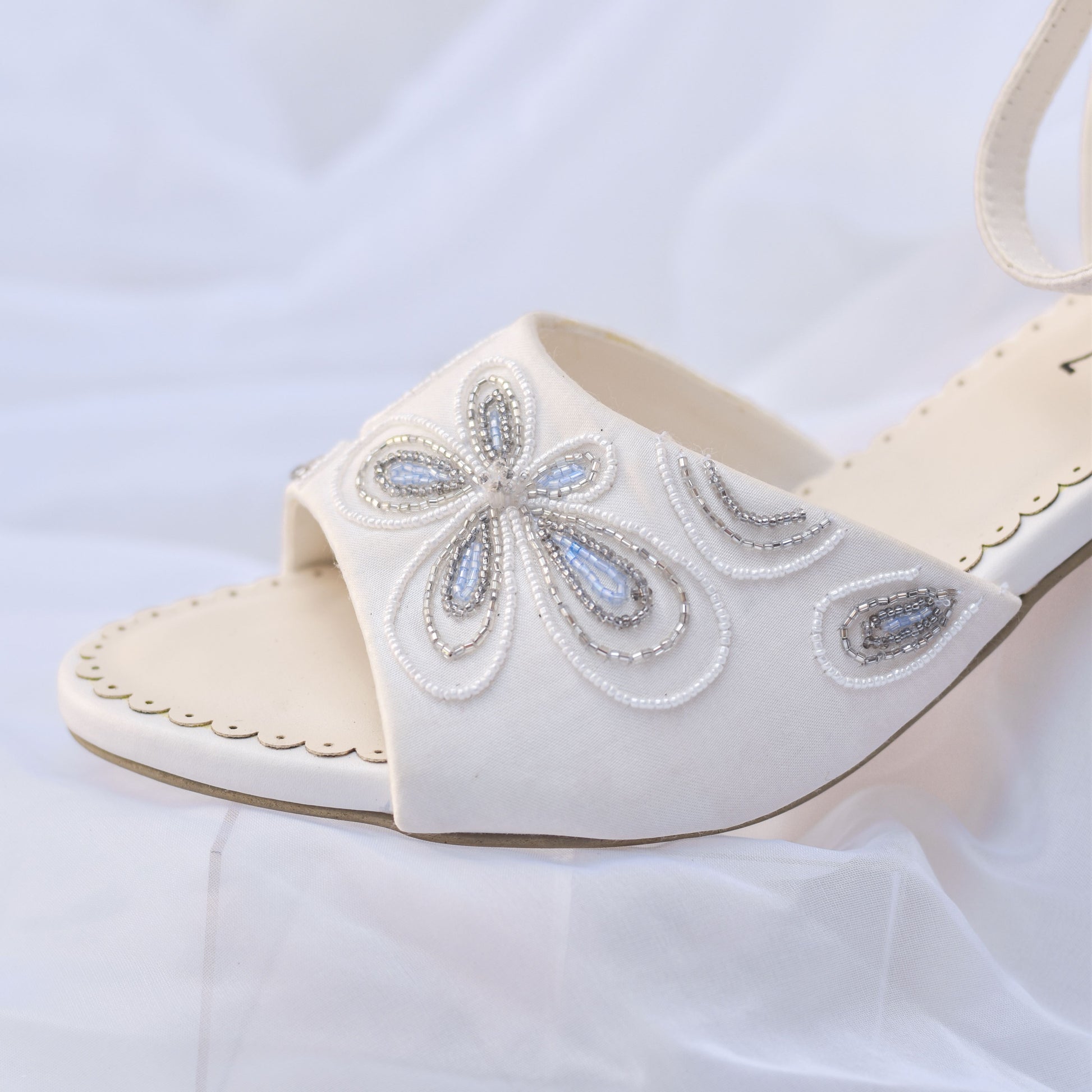 Embroidered Sandals to wear under White Gowns