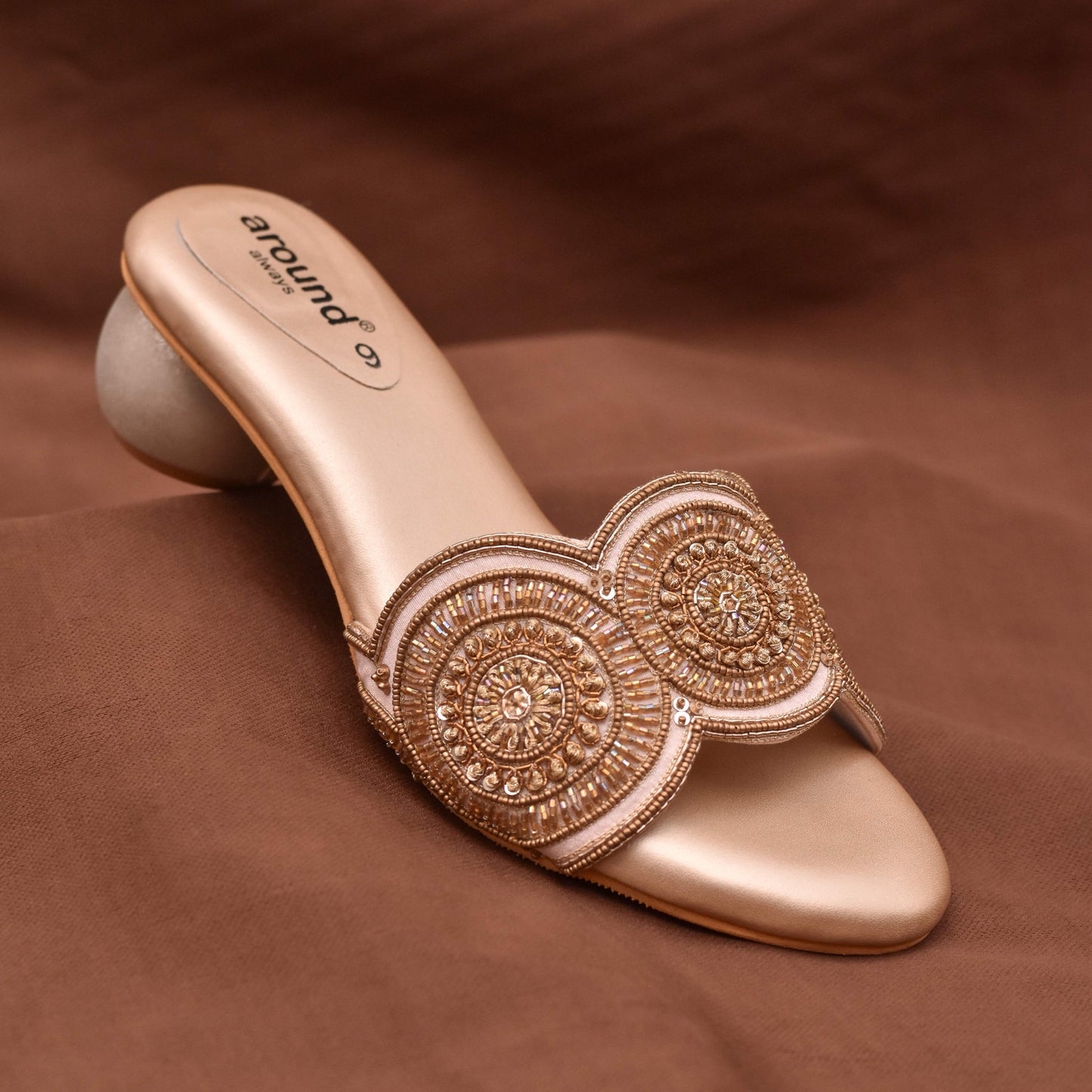 Stylish circular occasion wear heels for women