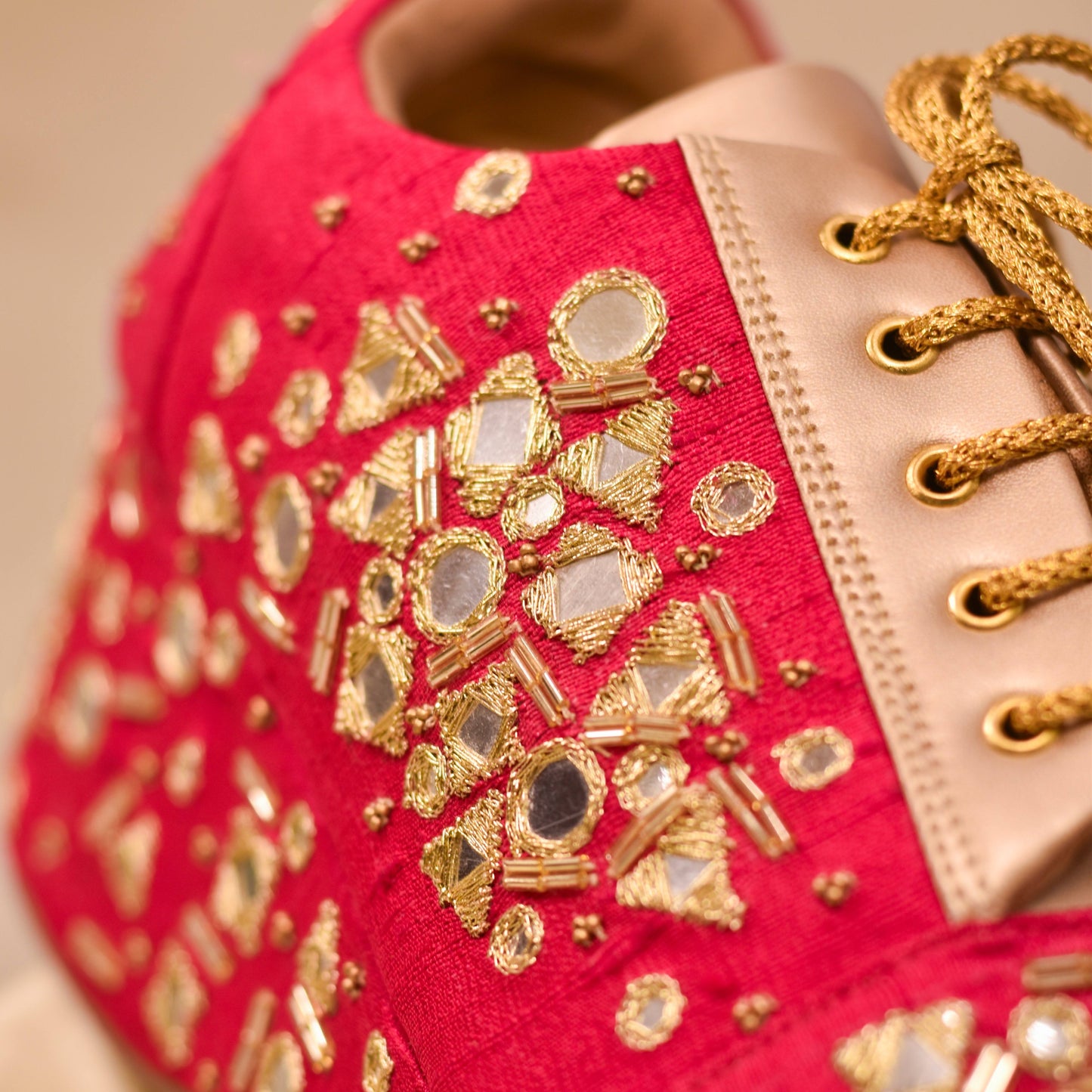 Lace up sneaker shoes for Indian brides worldwide