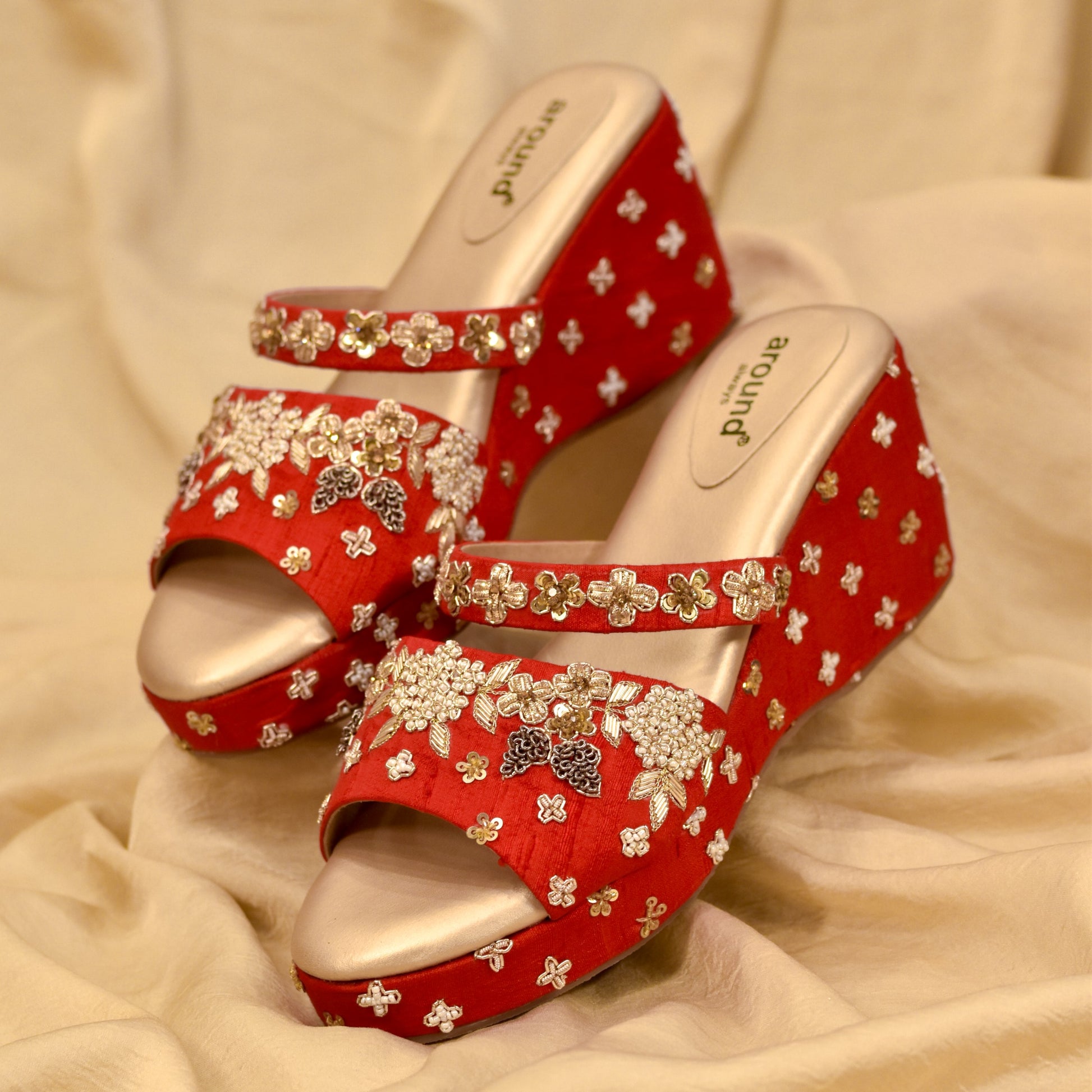 Double Strap Good Grip and Comfortable Wedding Wedges
