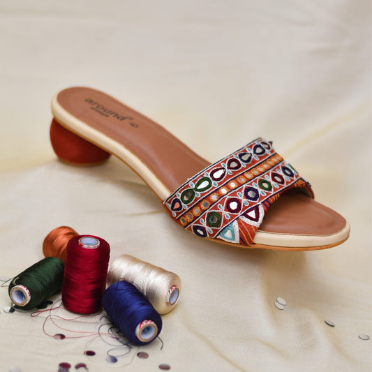 Kanak Sandals | Multicolour Mirror Shoes