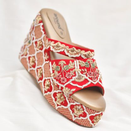 Intricately handmade designer wedding heels