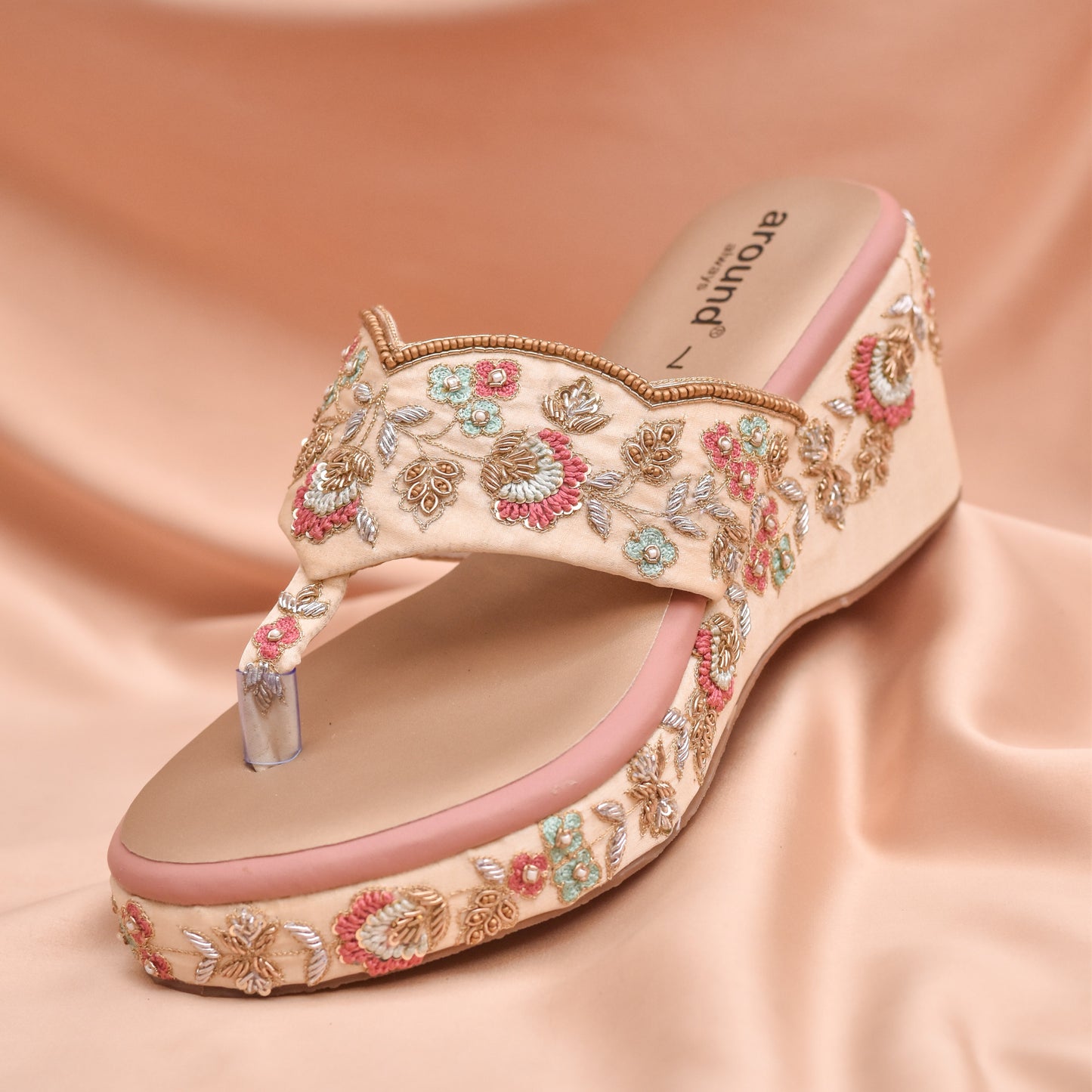 Hand embroidered affordable bridal heels from India