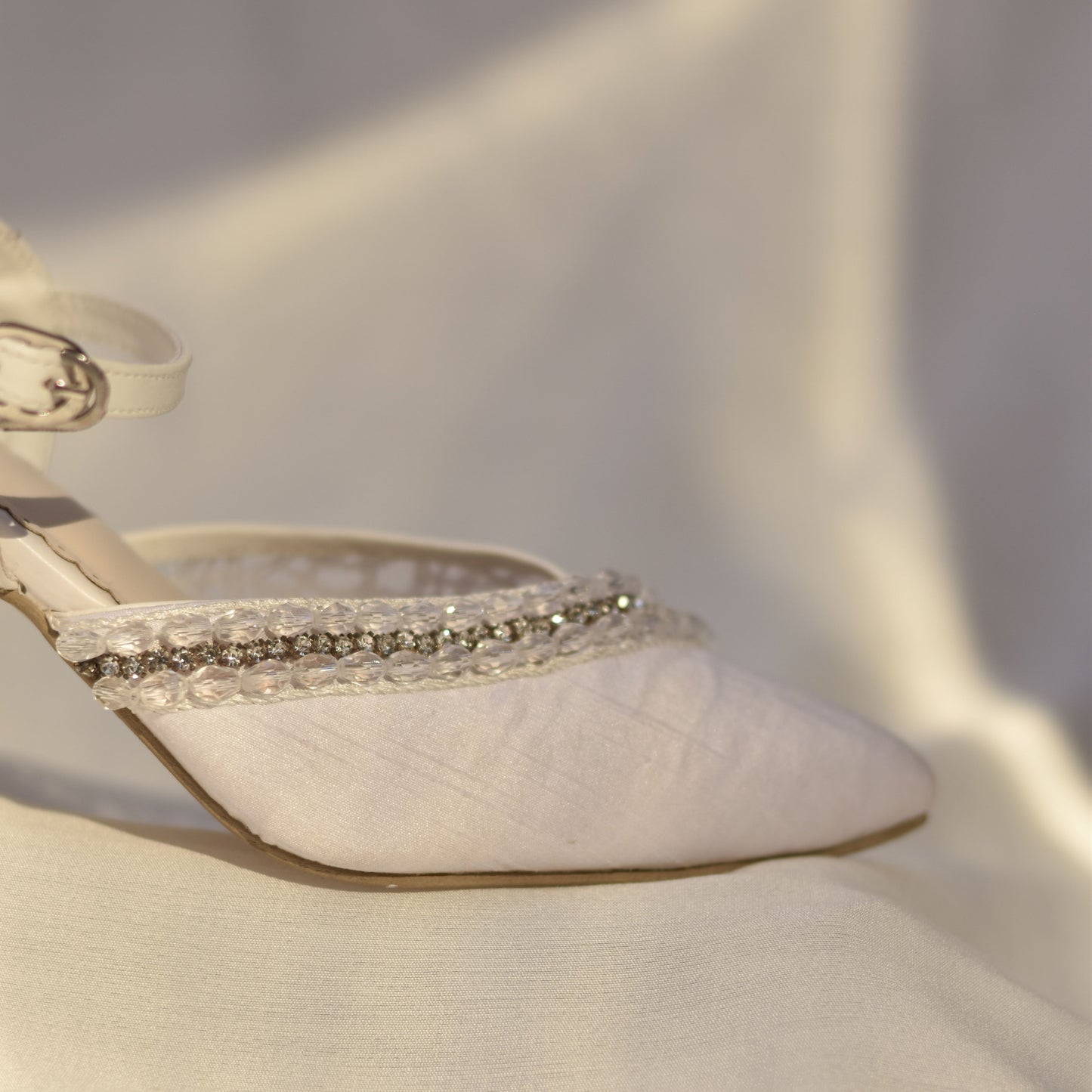 Ankle Strap wedding sandals for Christian Brides