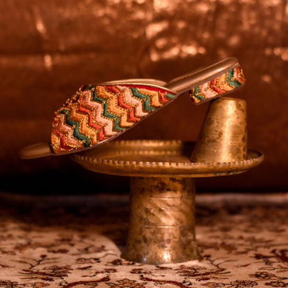 Mehfil Bridal Flats | Peeptoe Mutilcolour Design