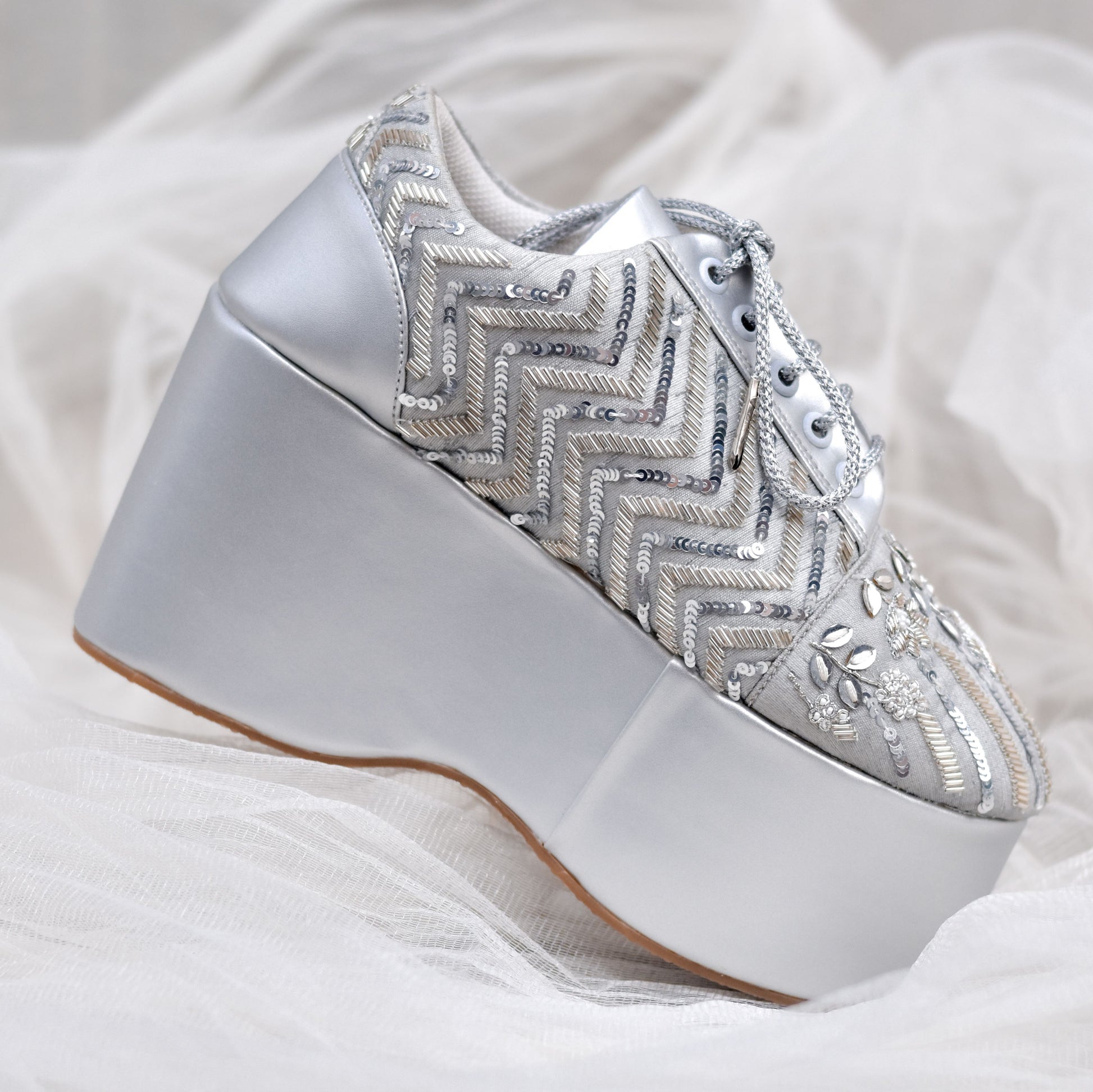 Zardosi high heel sneakers