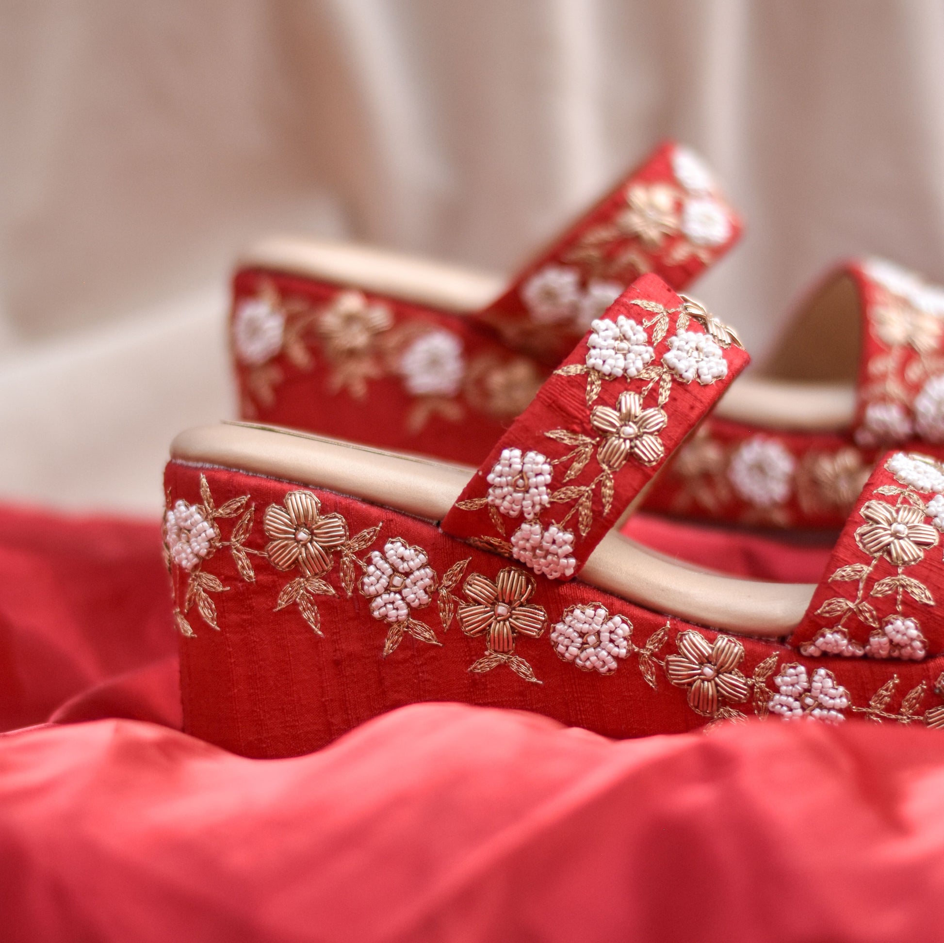 Striking Red Heels for Indian Weddings