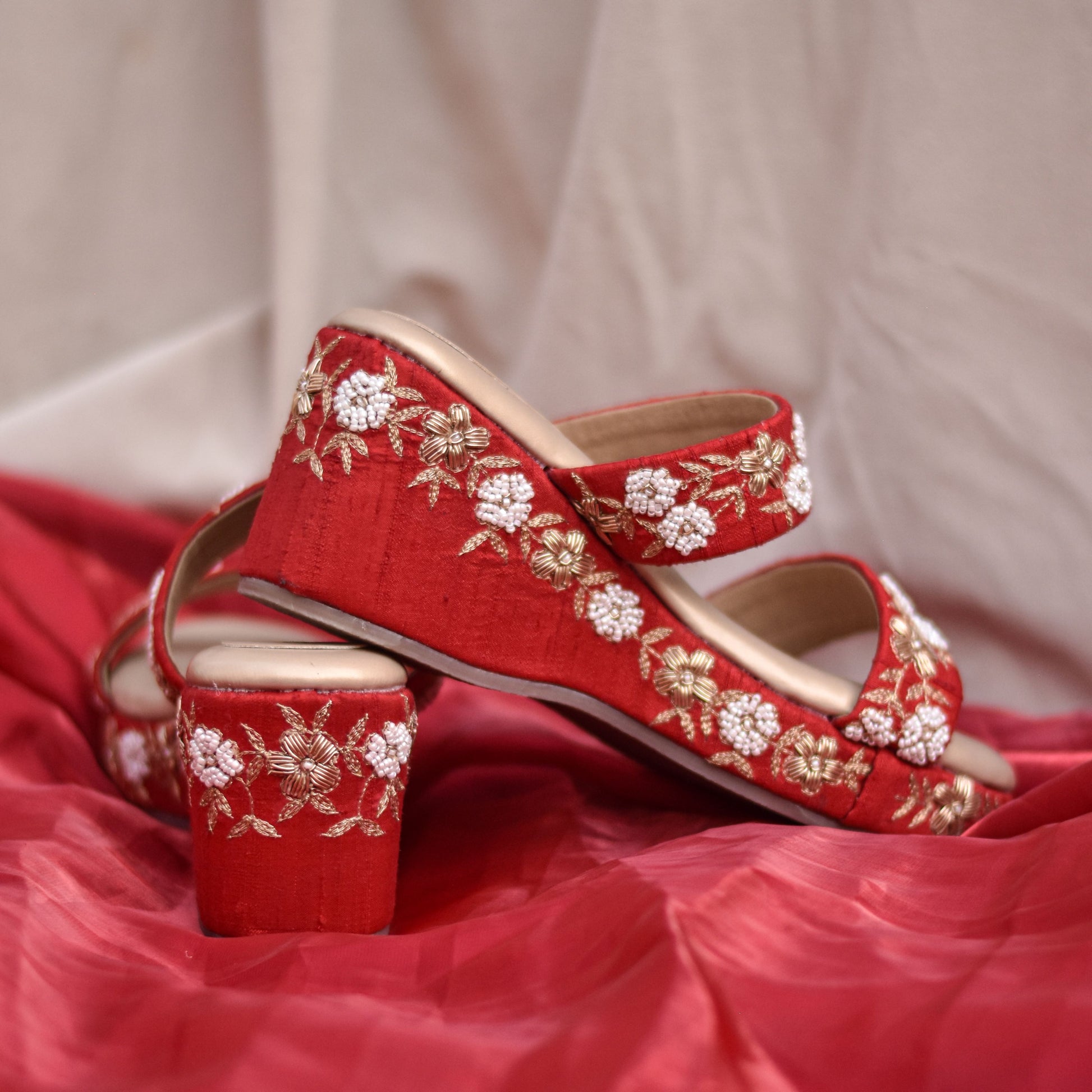 High Heel Red Wedges for Indian Brides