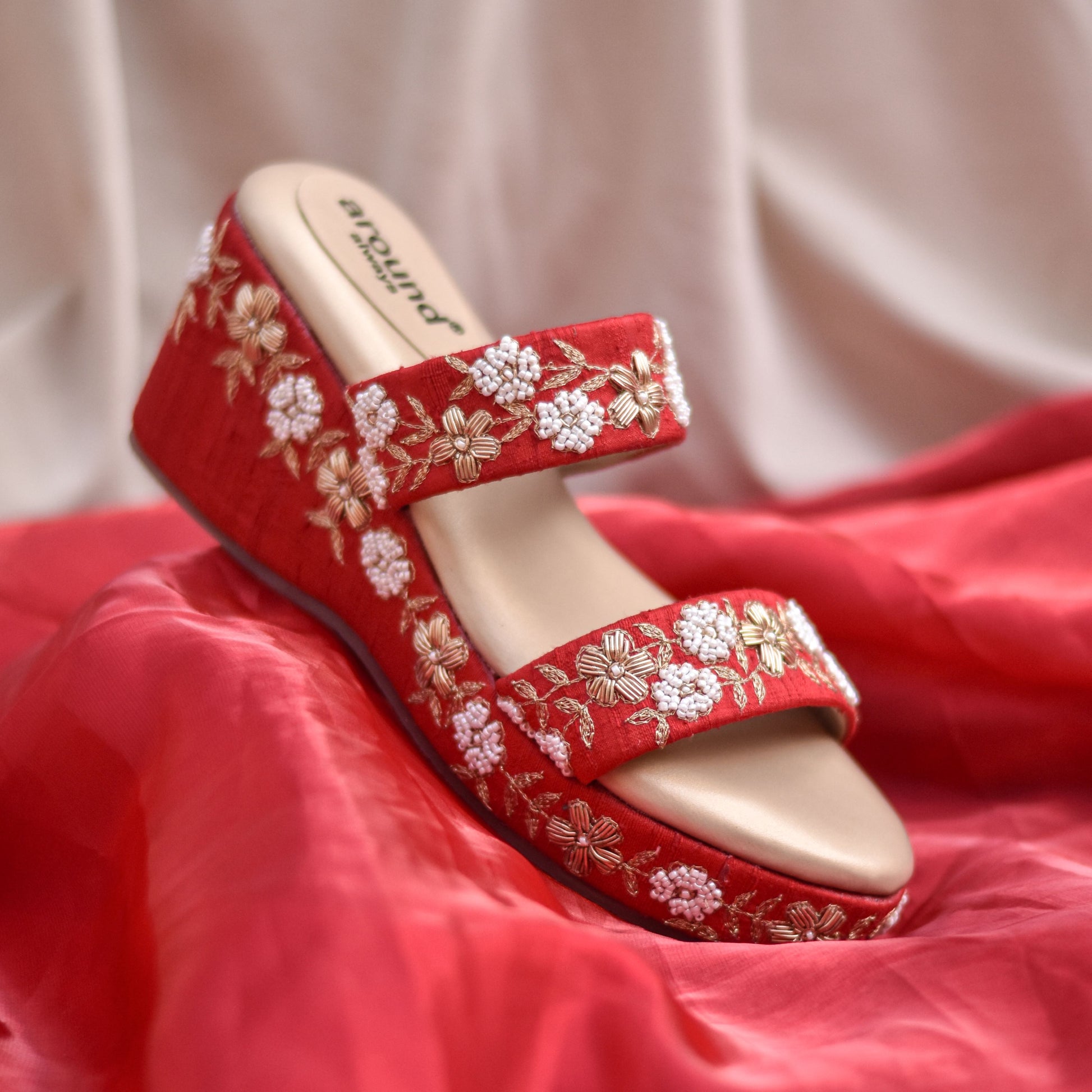 Couture Red Heels for Lehengas