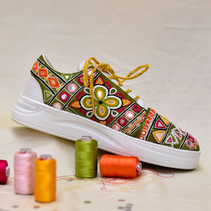 Multicolour garba sneaker shoes 