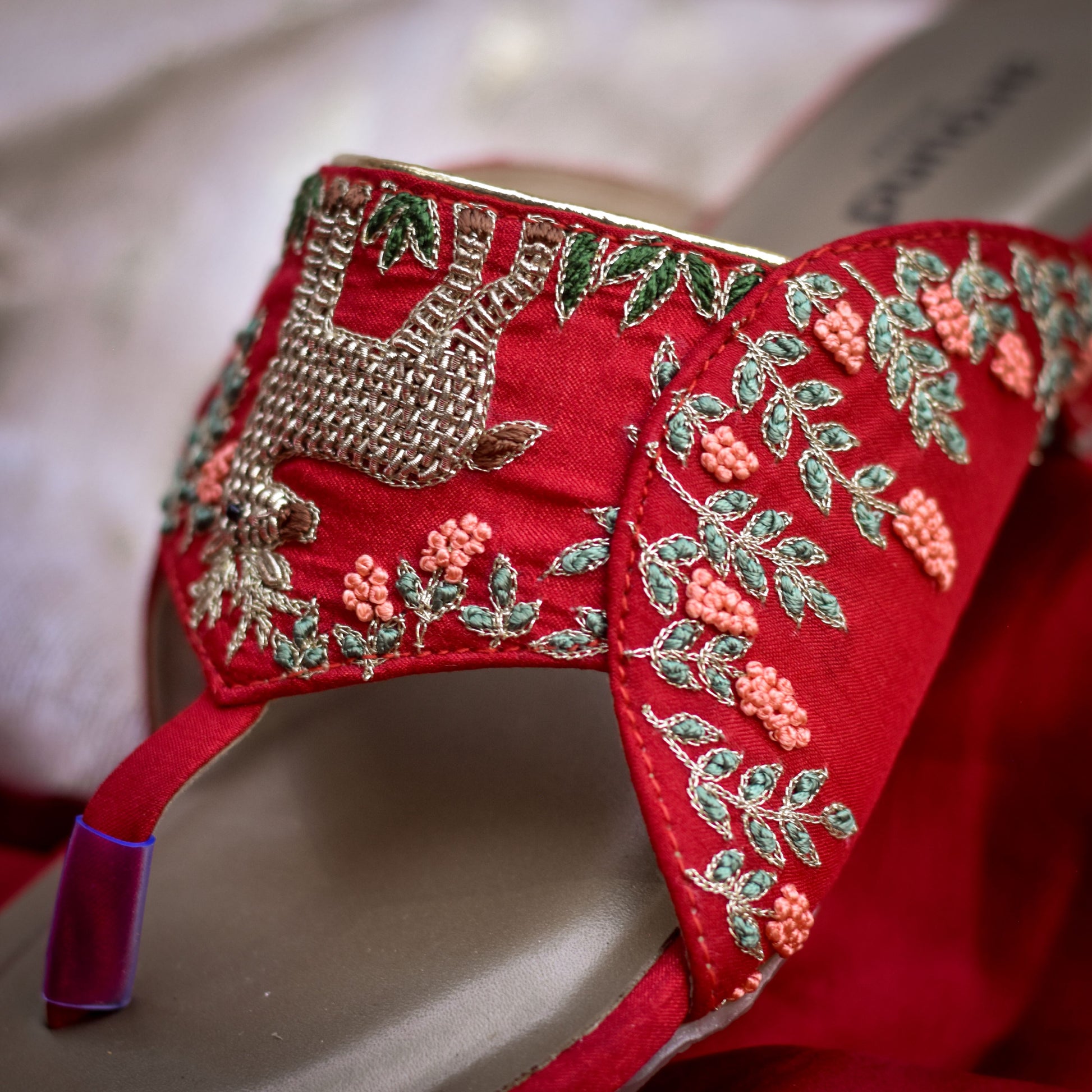 Wedding kolhapuris with hand embroidery