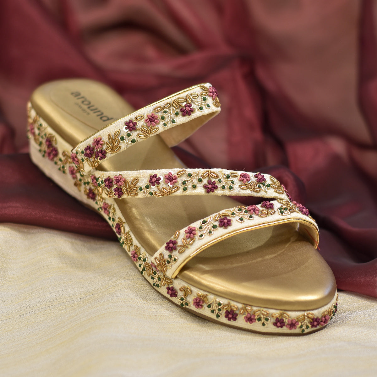 Buy Golden Bridal Sandals Bridal High Heels Women's Wedges Heels Indian  Wedding Heels Sandals for Bride Handmade Snadal for Women Bridal Shoes  Online in India - Etsy