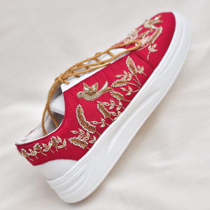 Zardosi embroidered Indian bridal sneakers