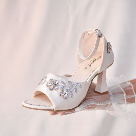 Designer White wedding footwear