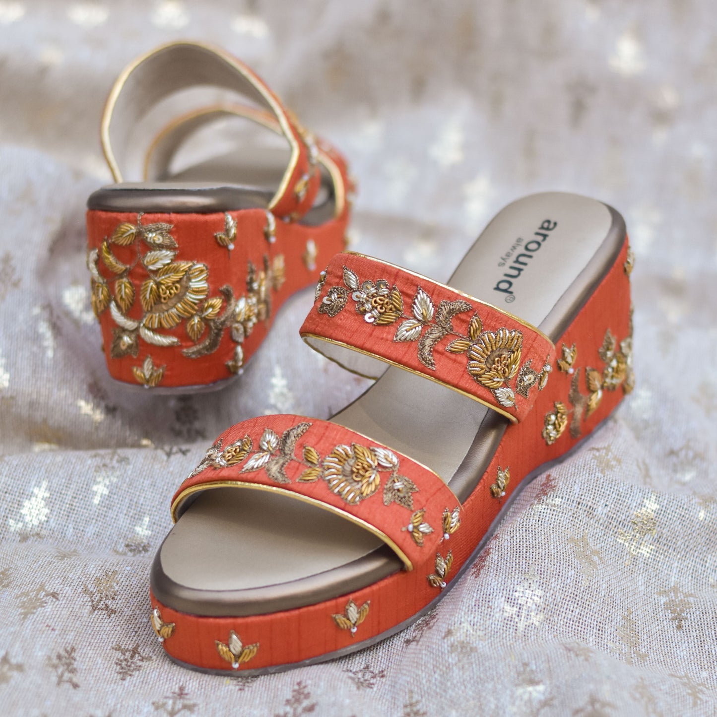 Embellished Zardosi Heels for Weddings