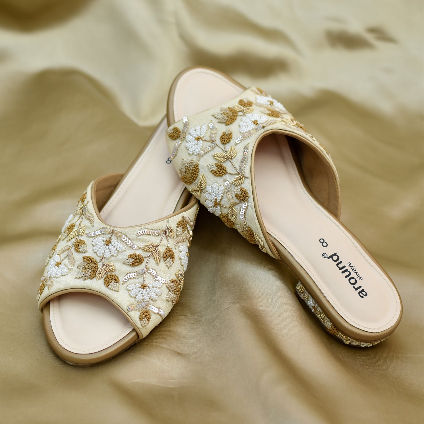 Custom made wedding flats footwear for brides