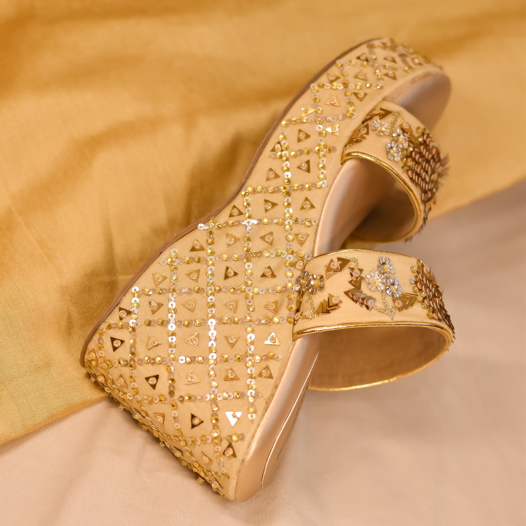 Golden heels for store wedding indian