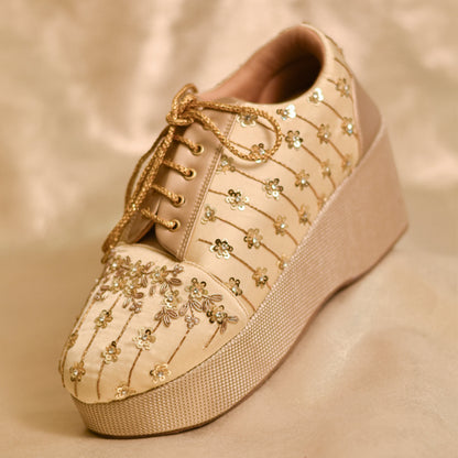 Indian ethnic sneakers with heels for bride to be