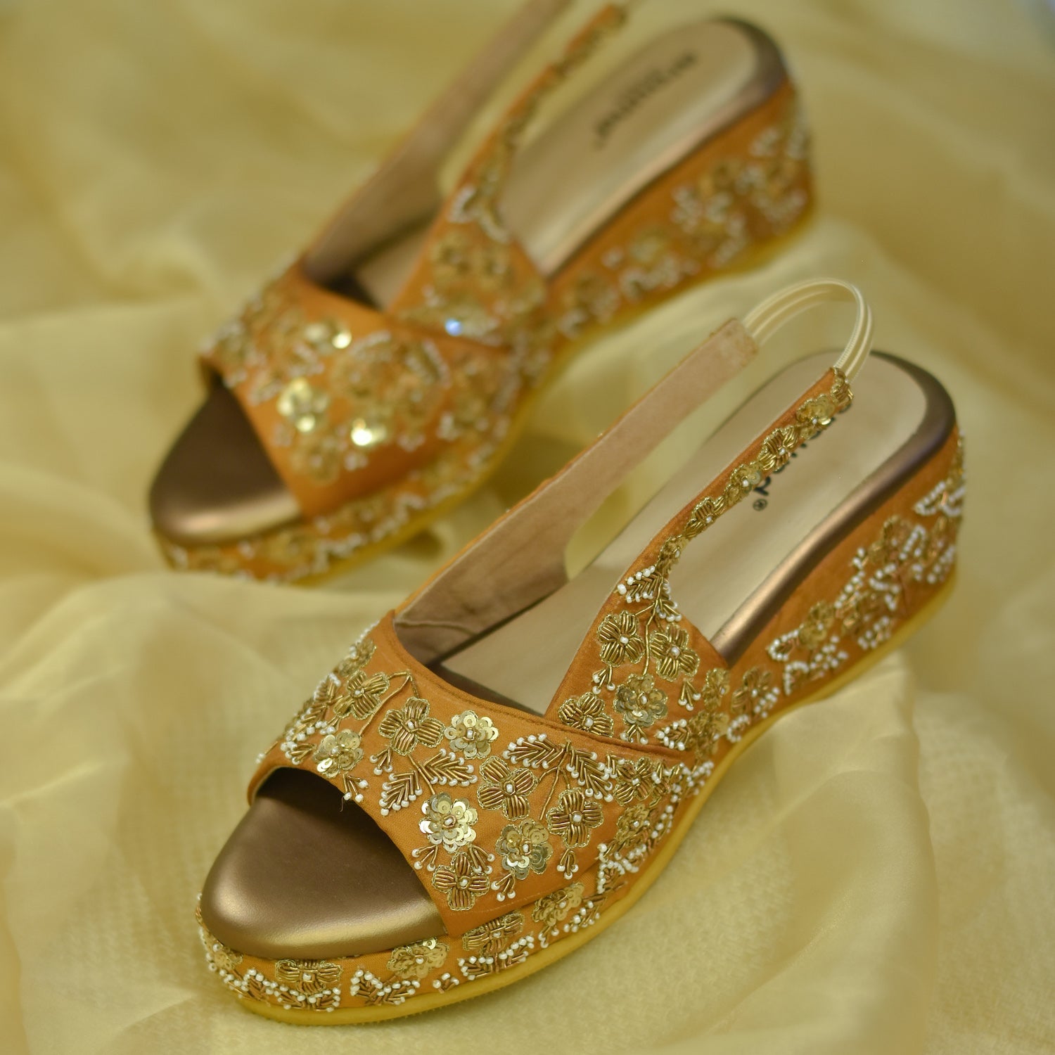 Glamorous Gold Wedding Shoes - hitched.co.uk - hitched.co.uk