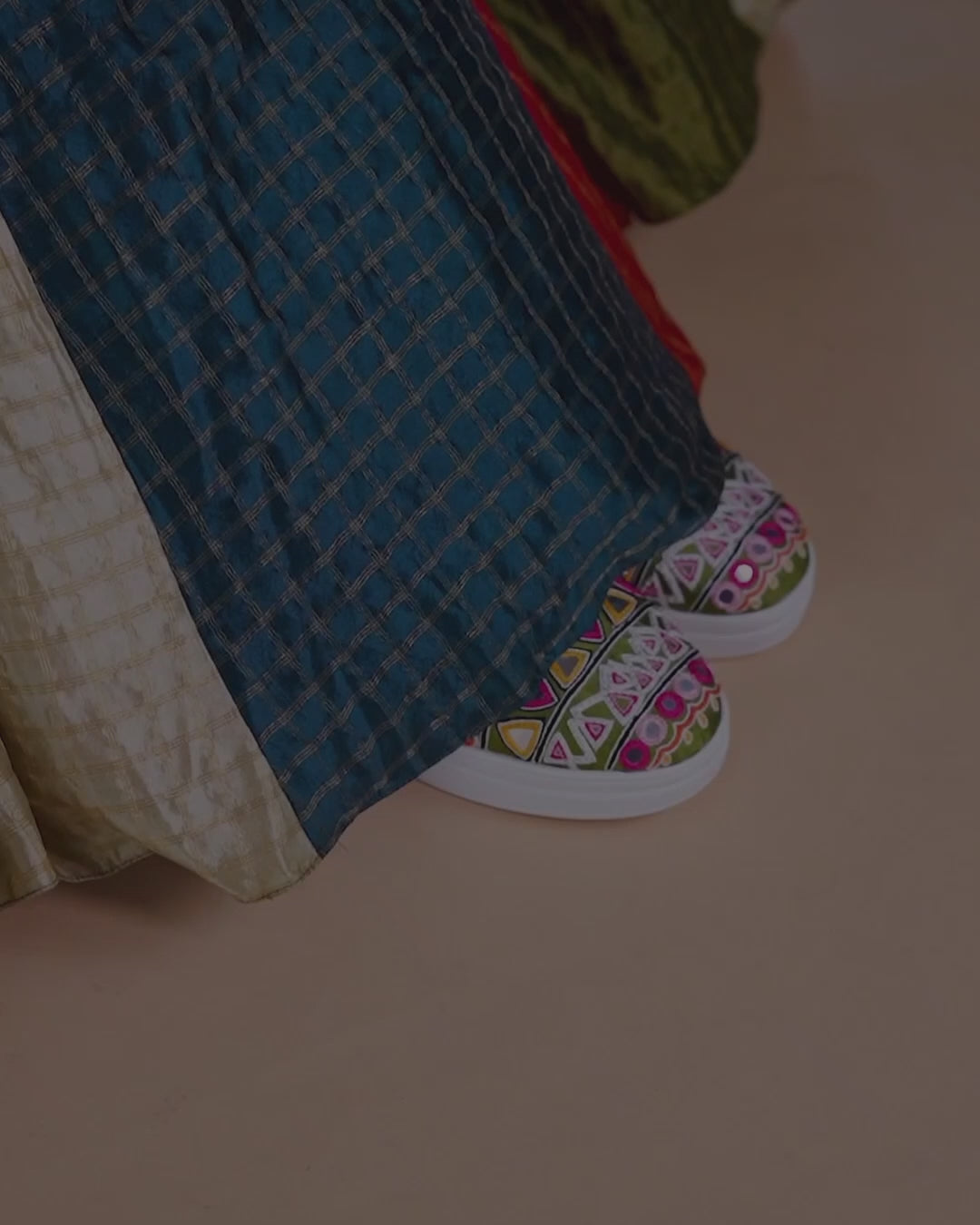 Multicolour garba shoes for Gujarati Navratri festival