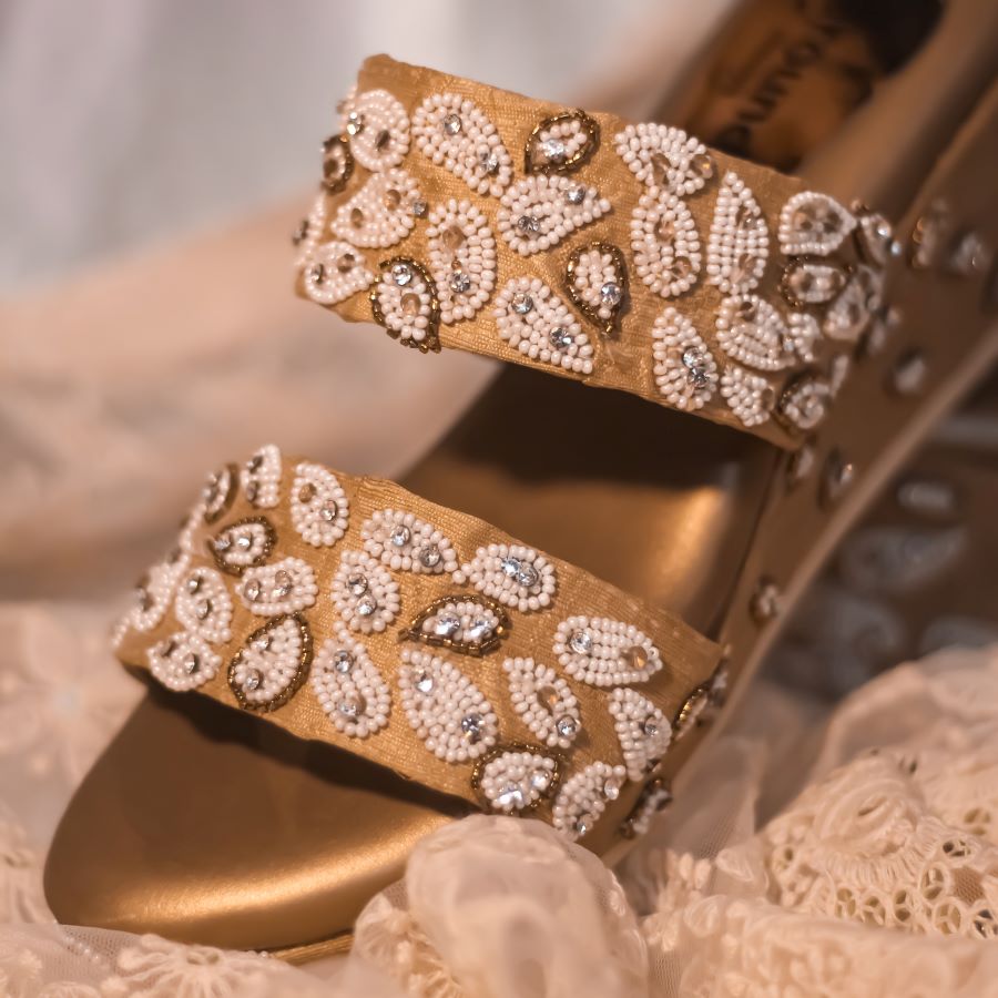 Buy Gold Bridal Heels Online In India - Etsy India