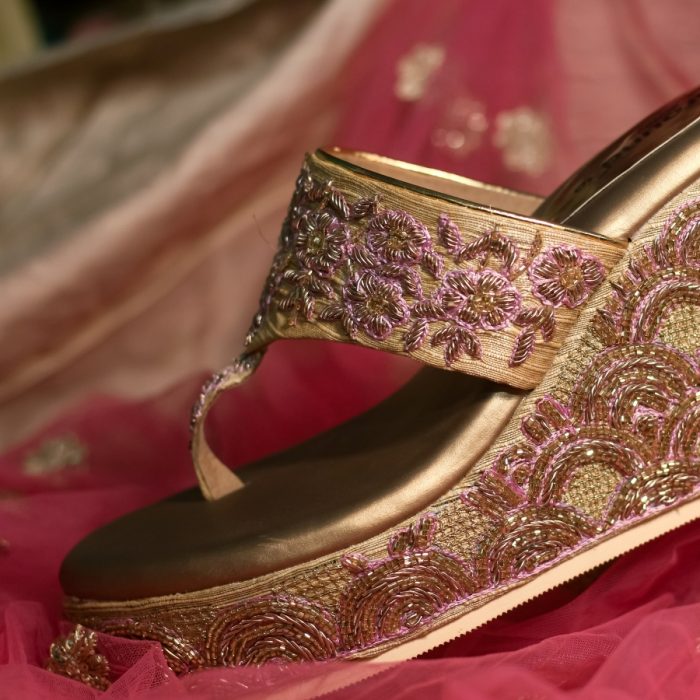 Shireen Wedges | Premium Bridal Shoes with Intricate Embroidery –  aroundalways