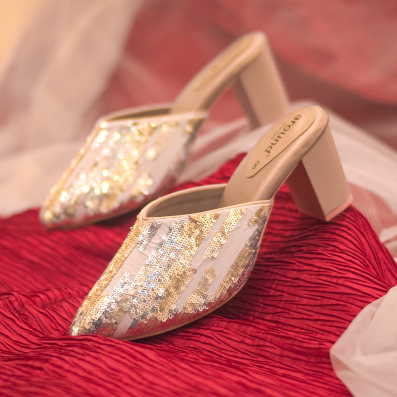 Gold party heels sale