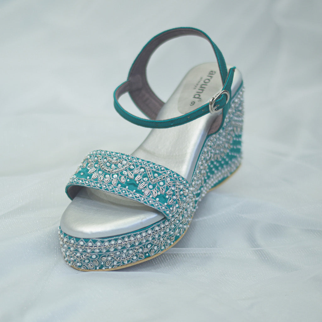 Silver wedges heels new arrivals