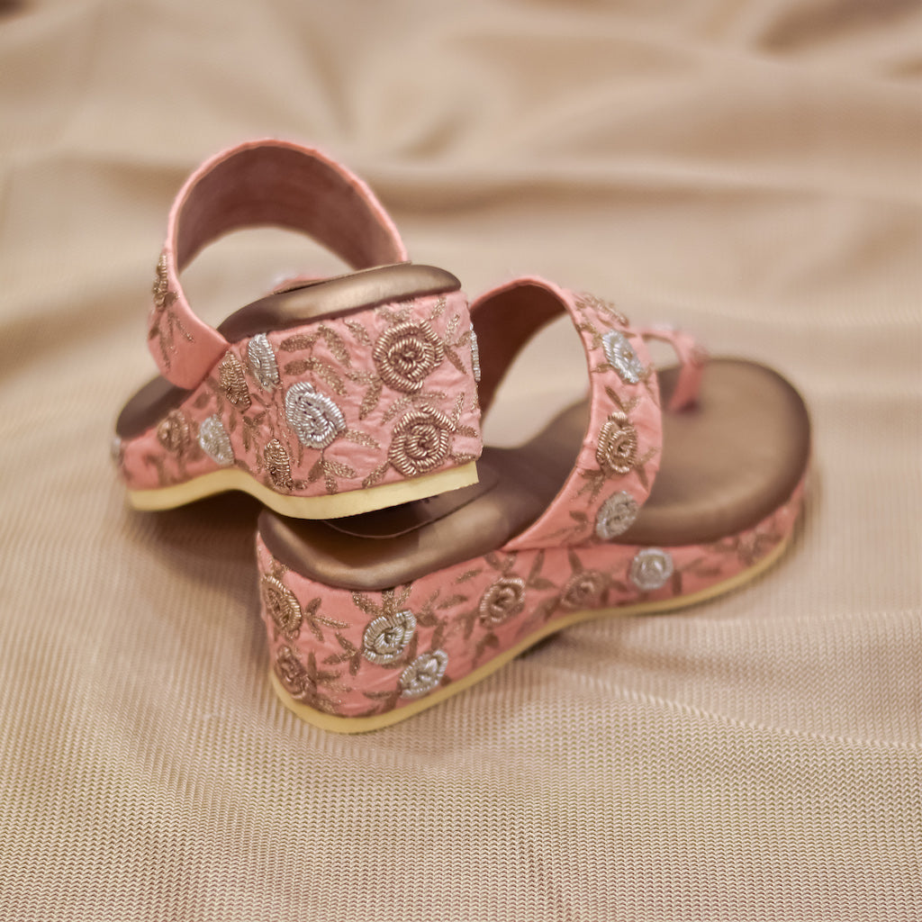 Women Peach Heels Sandal