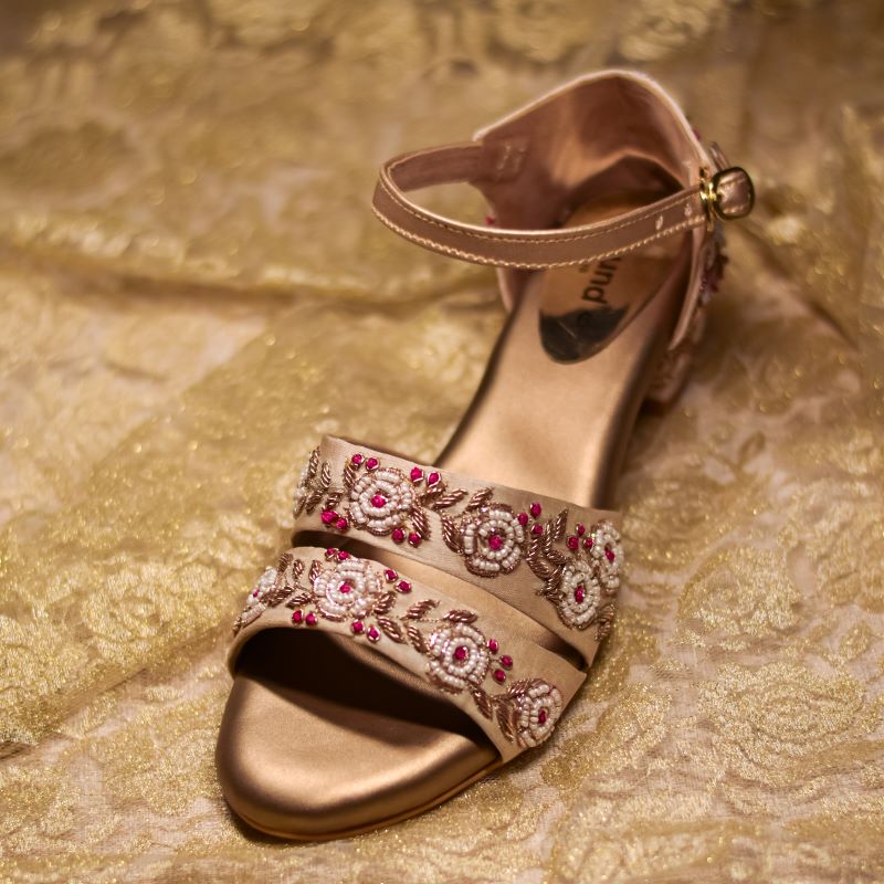 Women Sandals Toe Ring Wedding Wedge Indian Bridal High Heels Comfortable  Shoes | eBay