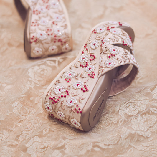 Pink wedding shoes for bride sale