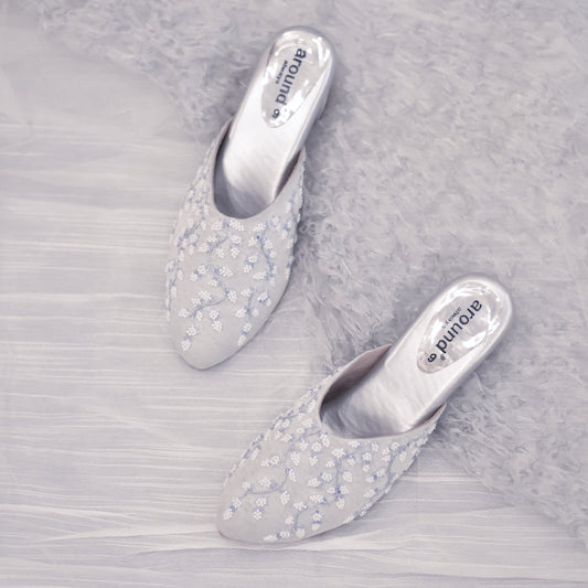 Silver slippers sale for wedding