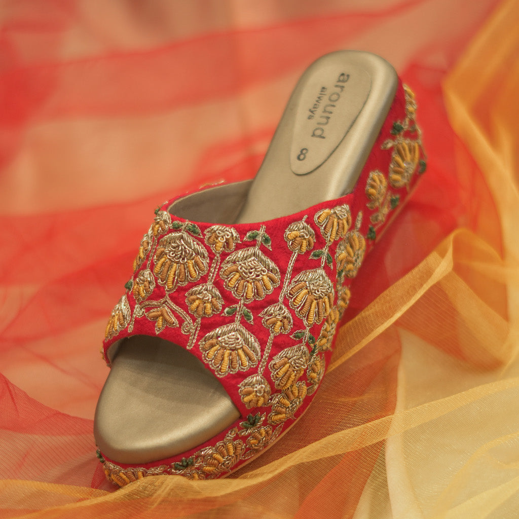 Indian Golden Wedding Stylish Heels Sandals For Footwear, Size: 3-8 at Rs  785/pair in Motihari