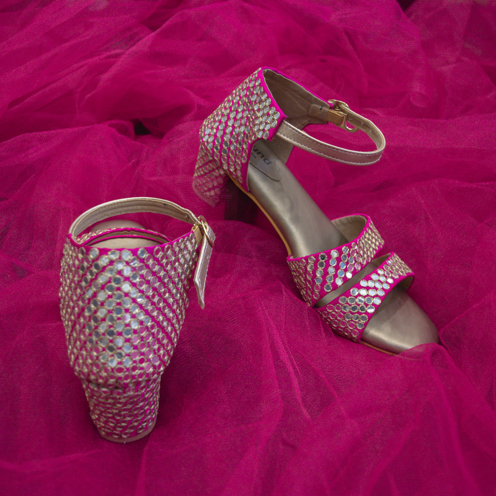 Jeweled Diamond T-Strap Wedding Shoes Bridal Crystal Chunky Heel Genuine  Leather Rhinestone Sandals Women For Girls Summer