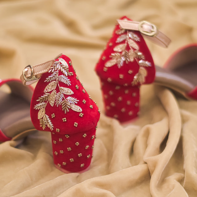 Red wedding heels online for bride