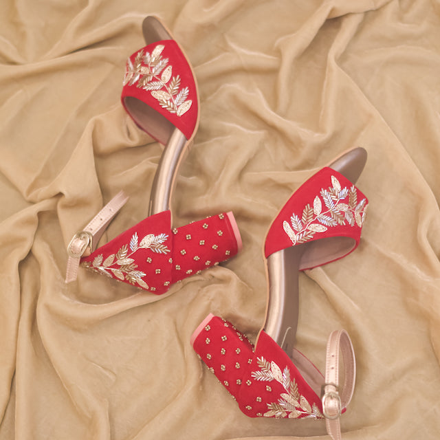 BELLA Designer Satin Wedding Shoes with Pearls