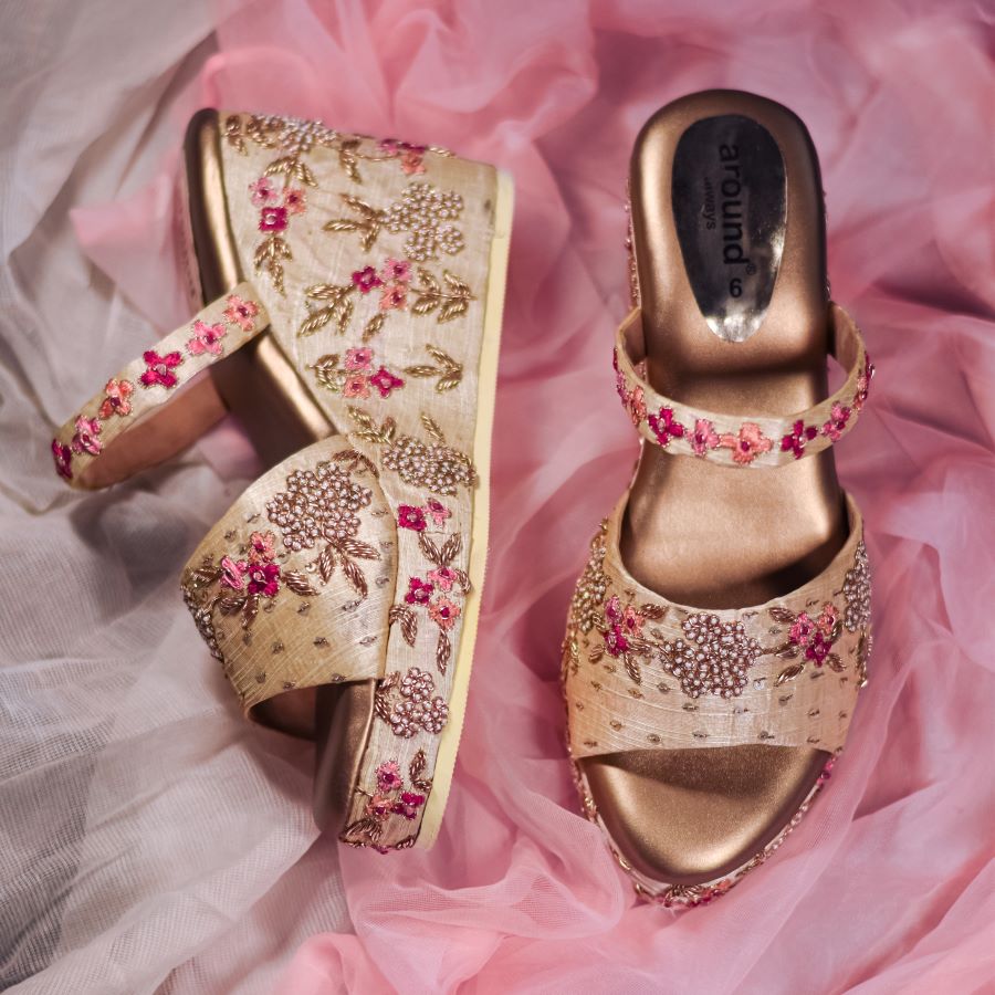 Wedding Sandals Flats, Wedding Shoes Boho, Bridal Shoes Low Heel, Handmade  Sandals, Wedding Shoes for Bride LEAVES IN GLOW - Etsy